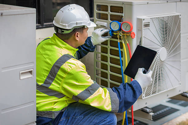 Professional Heat Pump Repair technician working in Cedar Falls, NC